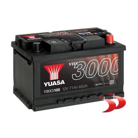 Yuasa Ybx3000 YBX3100 71 AH 680 EN Akumuliatoriai