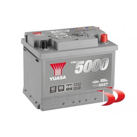Yuasa Ybx5000 YBX5027 65 AH 640 EN Akumuliatoriai