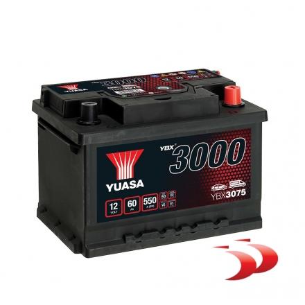 Yuasa Ybx3000 YBX3075 60 AH 550 EN Akumuliatoriai