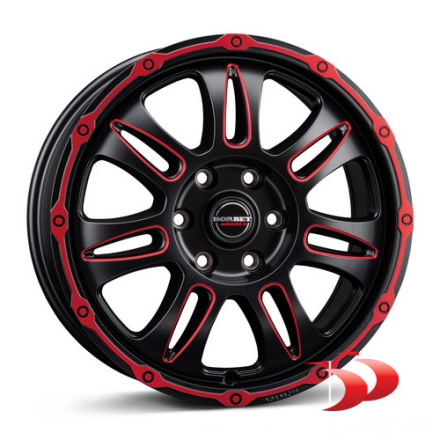 Borbet 5X120 R18 8.0 ET45 CW8 RED RIM Window Polished Matt