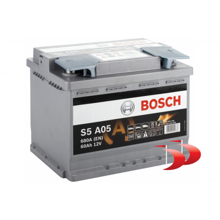 Akmumuliatoriai Bosch S5a S5A05 AGM 60 AH 680 EN