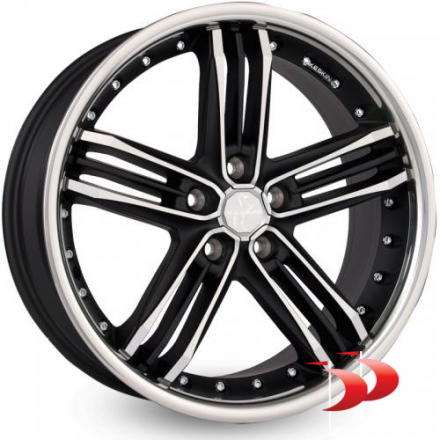 Keskin 5X112 R20 9,5 ET45 KT11 Matt Black Front Polish Steel LIP