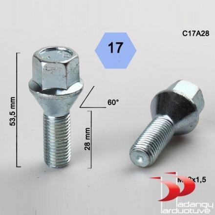Varžtas 12X1.5 28 konusas