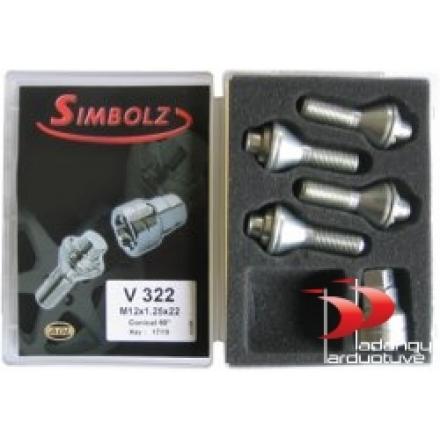 Slapti varžtai 12X1.25 22 konusas (kompl. 4 vnt)