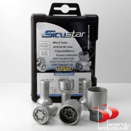 Slapti varžtai 14X1.5 27 sfera (kompl. 4 vnt)