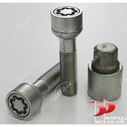 Slapti varžtai 14X1.5 50 sfera (kompl. 4 vnt)