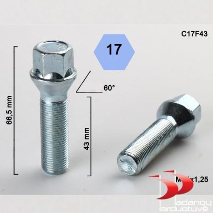 Varžtas 14X1.25 43 konusas