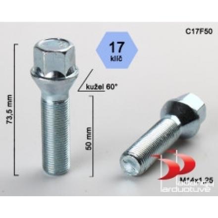 Varžtas 14X1.25 50 konusas