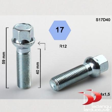 Varžtas 14X1.5 40 H17 sfera