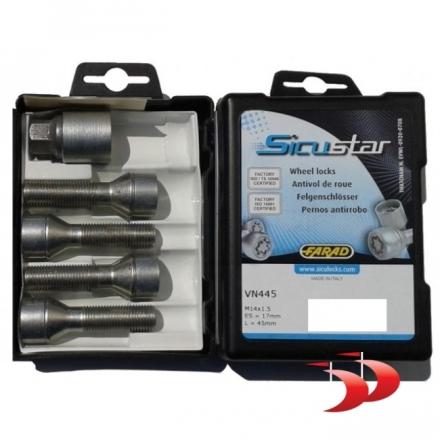 Slapti varžtai 14X1.5 45 konusas (kompl. 4 vnt)