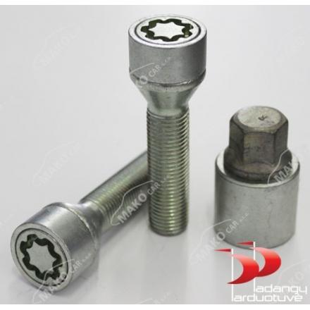 Slapti varžtai 14X1.5 50 konusas (kompl. 4 vnt)