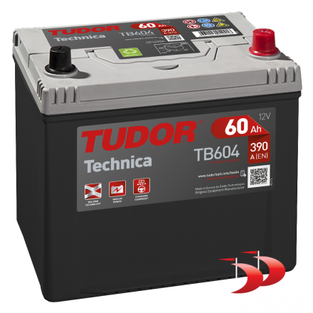 Tudor Technica TB604 60 AH 390 EN Akumuliatoriai